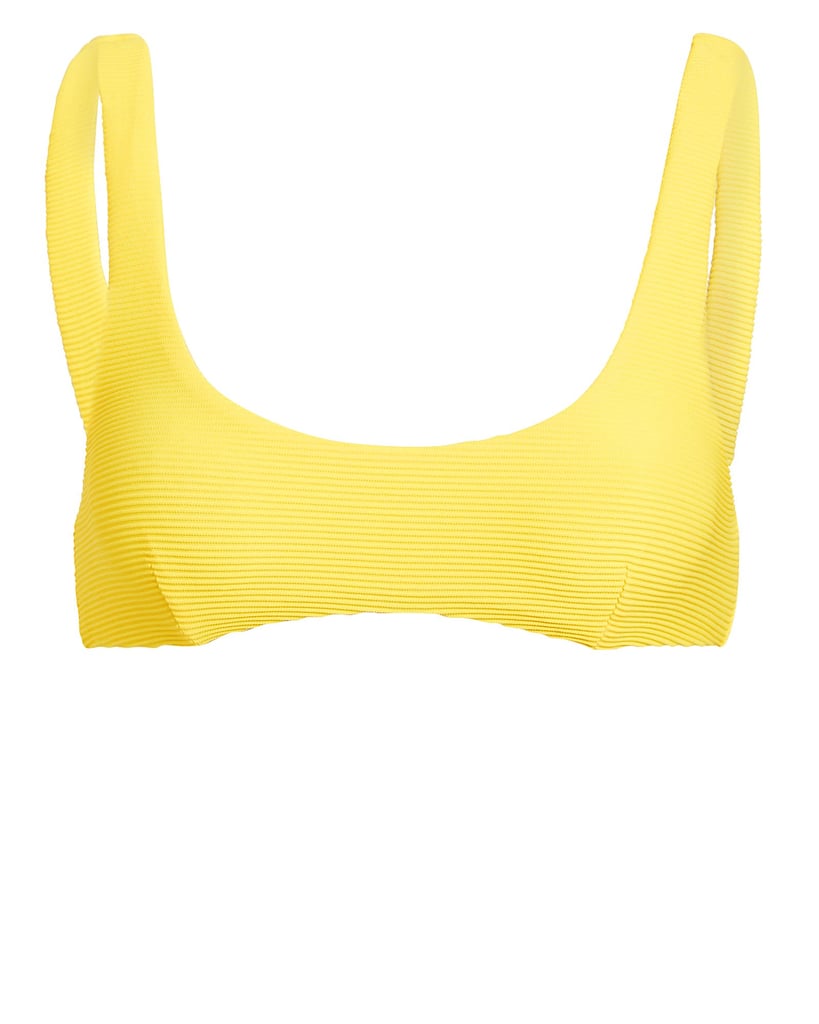 Inc Swim Yellow Rib Scoop Neck Bikini Top | Gigi Hadid's Yellow Fisch ...