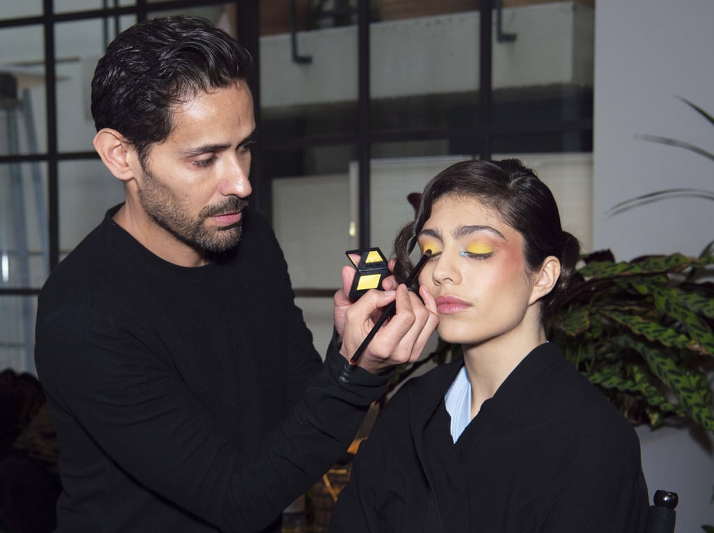 Makeup Artist Vincent Ford Backstage at the Rixo Autumn 2020 Presentation