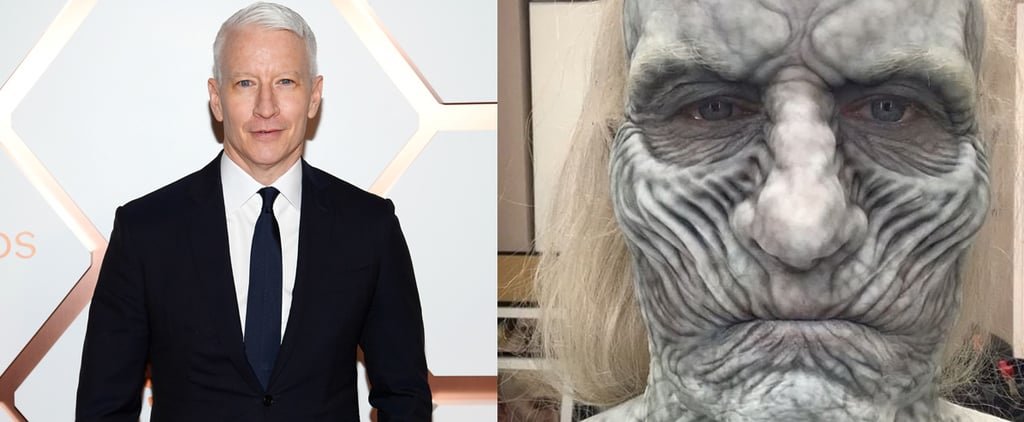 Anderson Cooper Game of Thrones White Walker Makeup