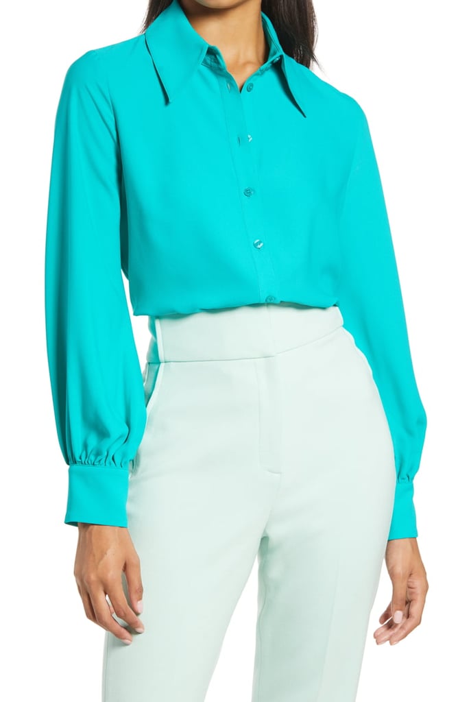 Halogen x Atlantic-Pacific Puff Sleeve Button-Up Shirt