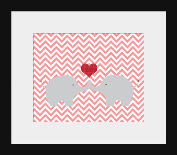 elephant love print