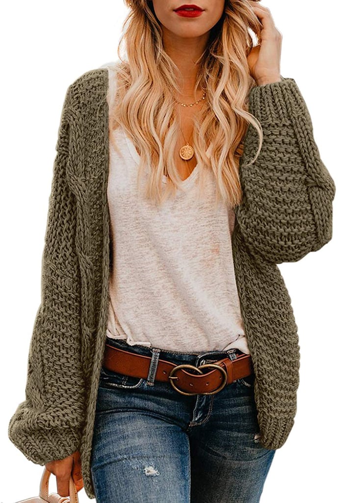 Astylish Open Front Chunky Knit Cardigan