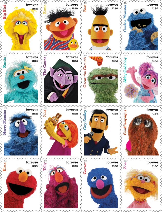 Sesame Street 50th Anniversary Stamps