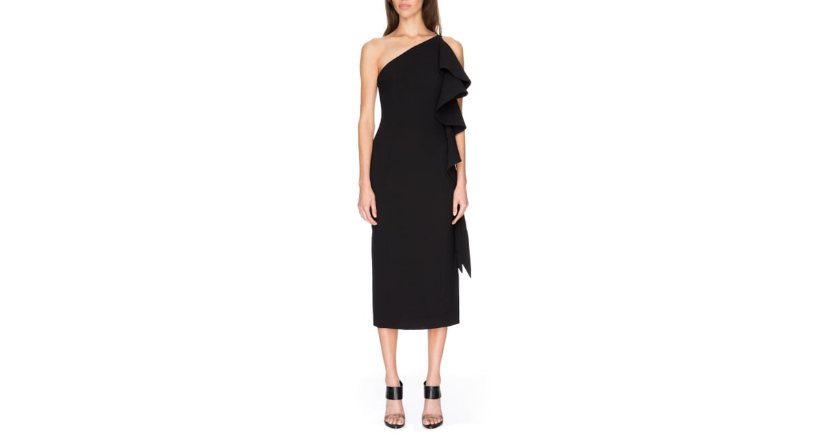 C/Meo Collective Two Can Win Ruffle One-Shoulder Midi Dress ($210 ...