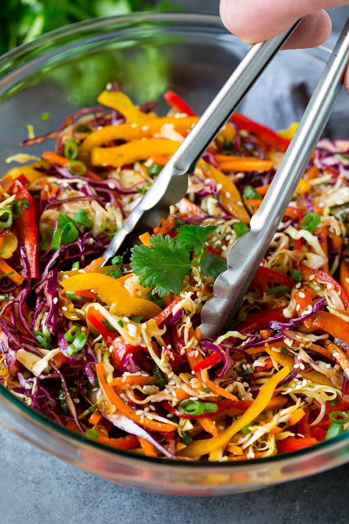 Asian Slaw With Sesame Dressing