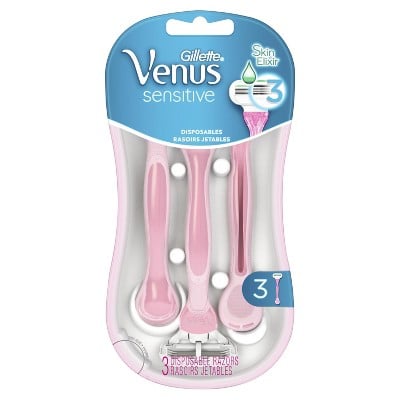 Venus Sensitive 3-Blade Women's Disposable Razors