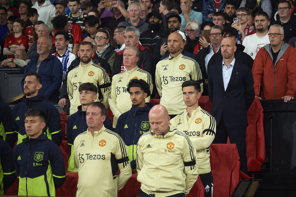 A minute of silence was held for the Queen before a UEFA Europa League match between Manchester United and Real Sociedad.