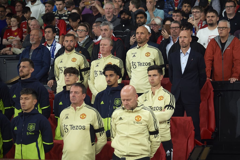 A minute of silence was held for the queen during the UEFA Europa League match between Manchester United and Real Sociedad.