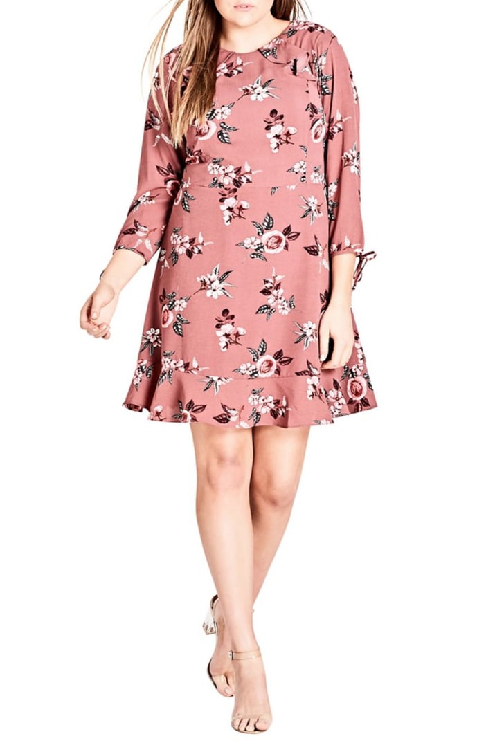 City Chic Burgundy Floral Dress Time For Spring Shopping We