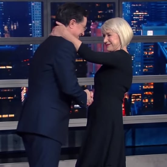 Helen Mirren Kisses Stephen Colbert on The Late Show | Video