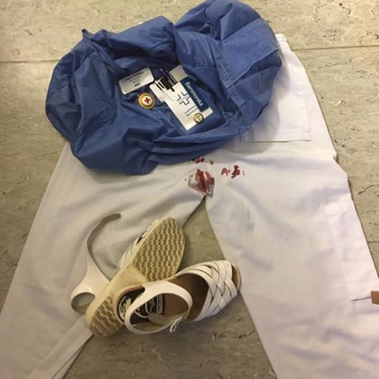 Midwife Shares Photo of Period-Stained Scrubs