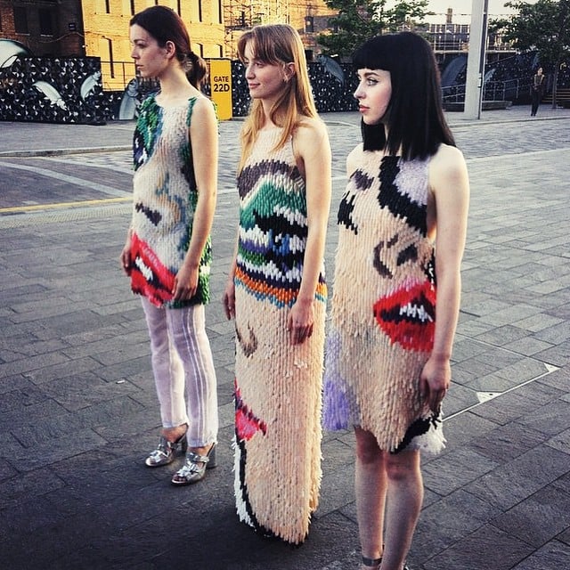 Dress Made Out of Fake Nails