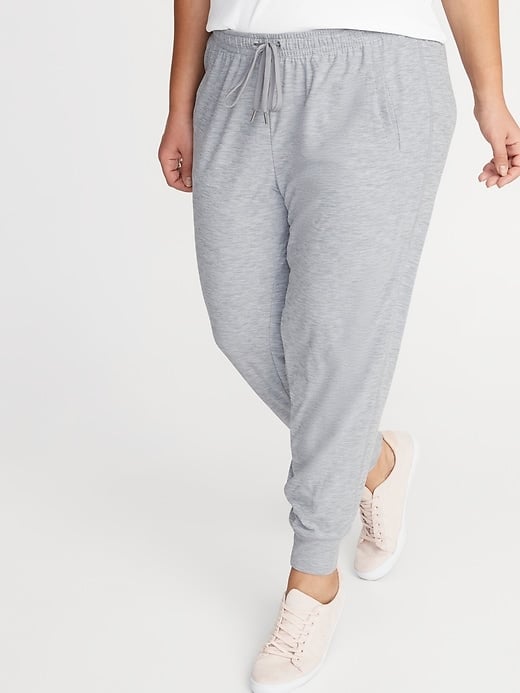 Old Navy Breathe ON Plus-Size Jogger Pants in Light Heather Gray