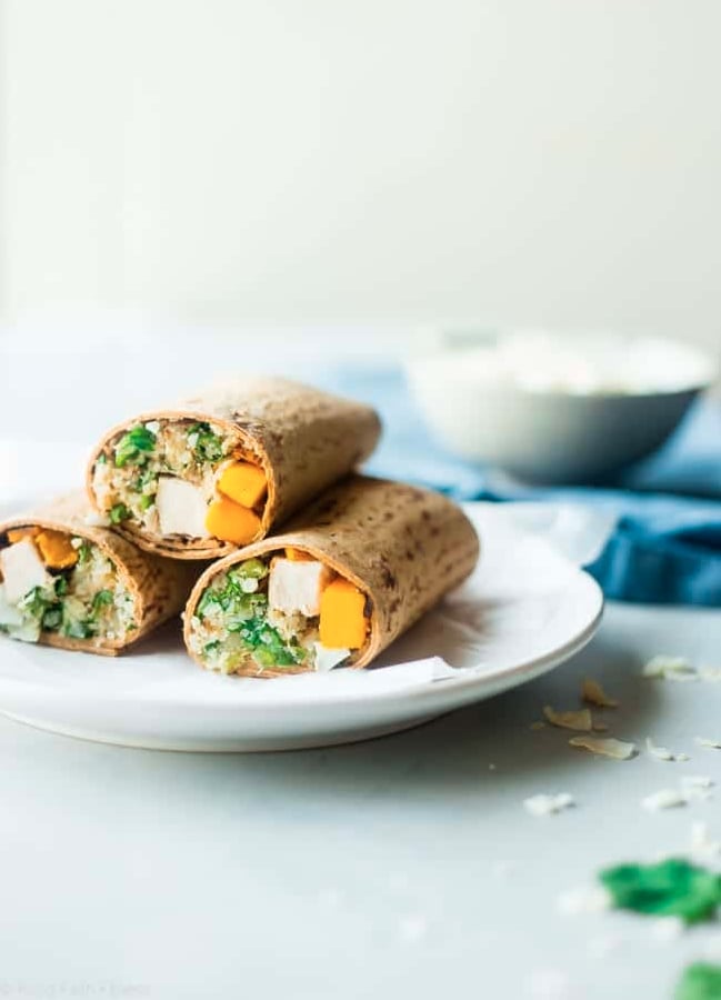 Grilled Mango Chicken Cauliflower Rice Wrap