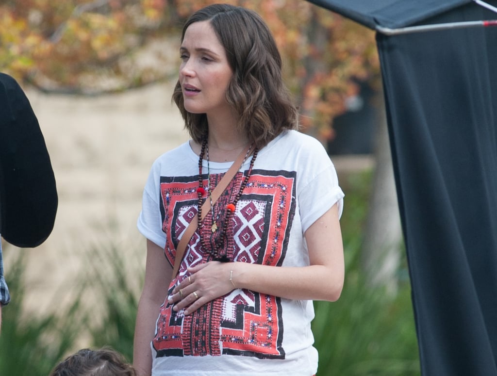 Rose Byrne Baby Bump on the Set of Neighbors 2