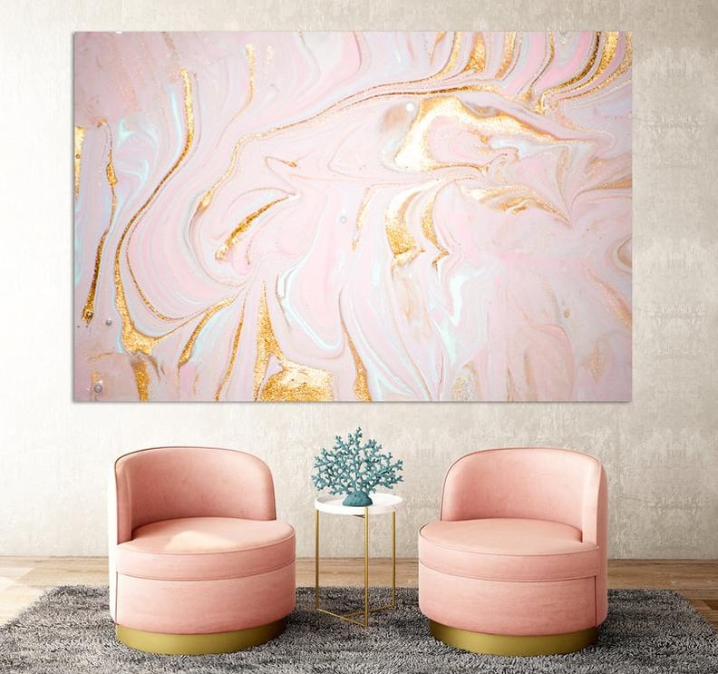 Rose Gold Marble Decor 3 Piece Wall Art Canvas
