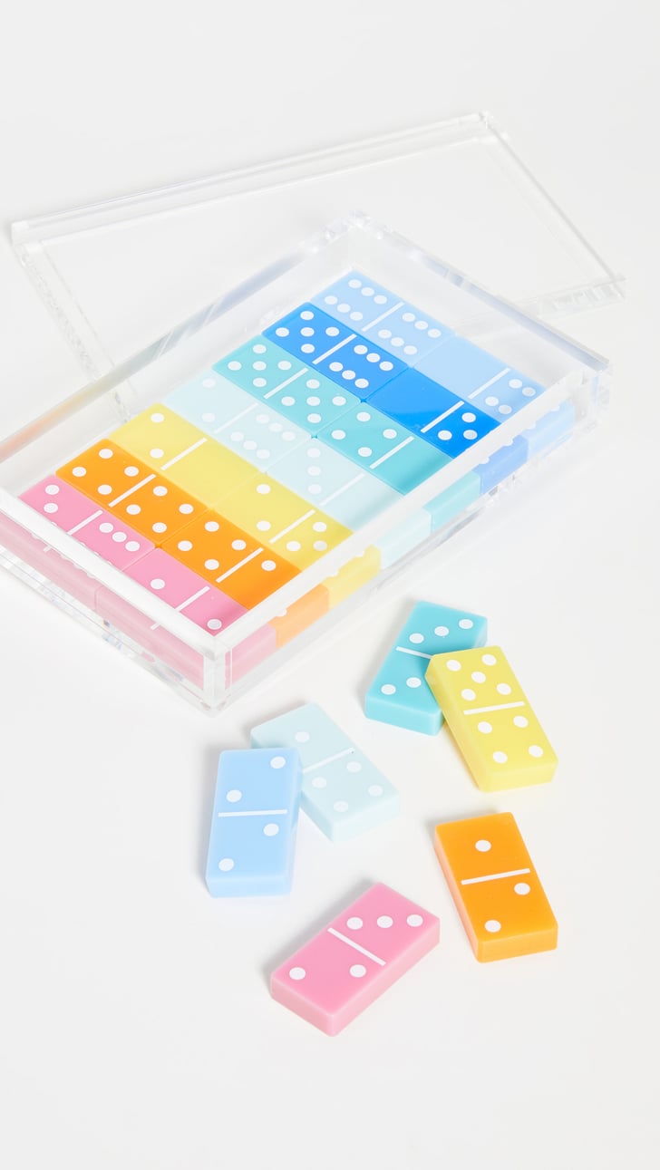 Games and Craft Kits Tizo Lucite Multi Color Domino Set POPSUGAR