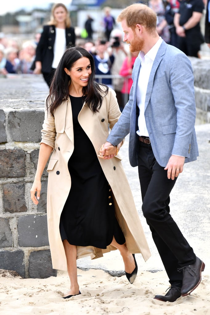 Meghan Wore Her Club Monaco Dress Under a Martin Grant Trench