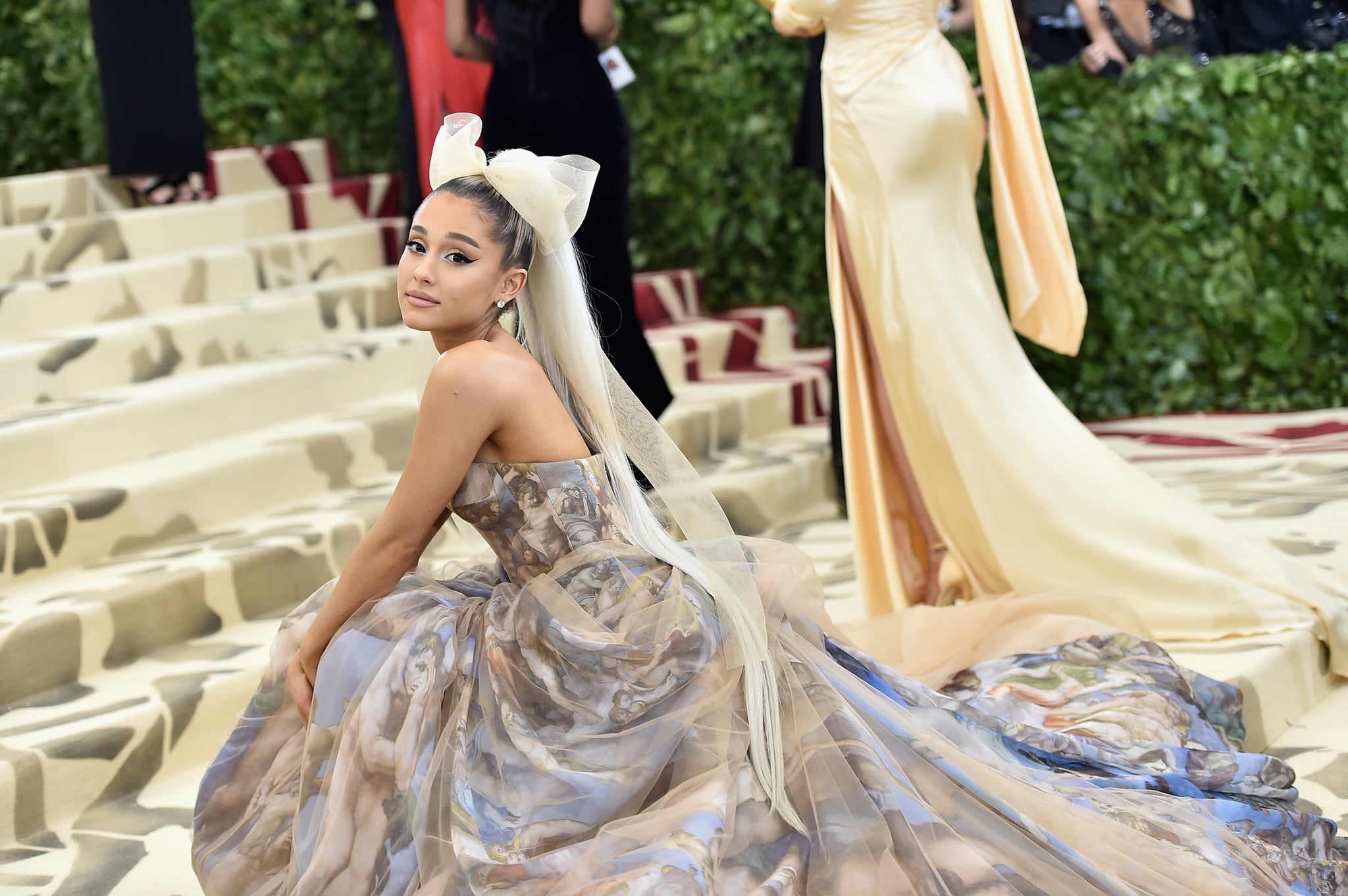 NEW YORK, NY - MAY 07:  Ariana Grande attends the Heavenly Bodies: Fashion & The Catholic Imagination Costume Institute Gala at The Metropolitan Museum of Art on May 7, 2018 in New York City.  (Photo by Jason Kempin/Getty Images)