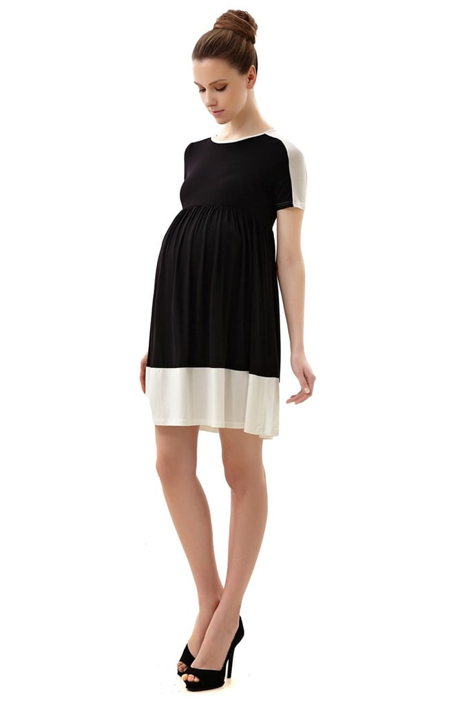 Kaia | Black Halter-Neck Maternity Dress