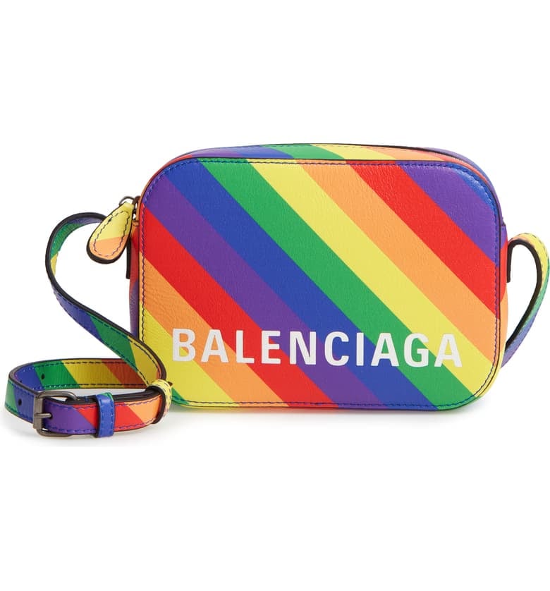 Balenciaga LGBTQIA+ Pride Rainbow Leather Crossbody Camera Case
