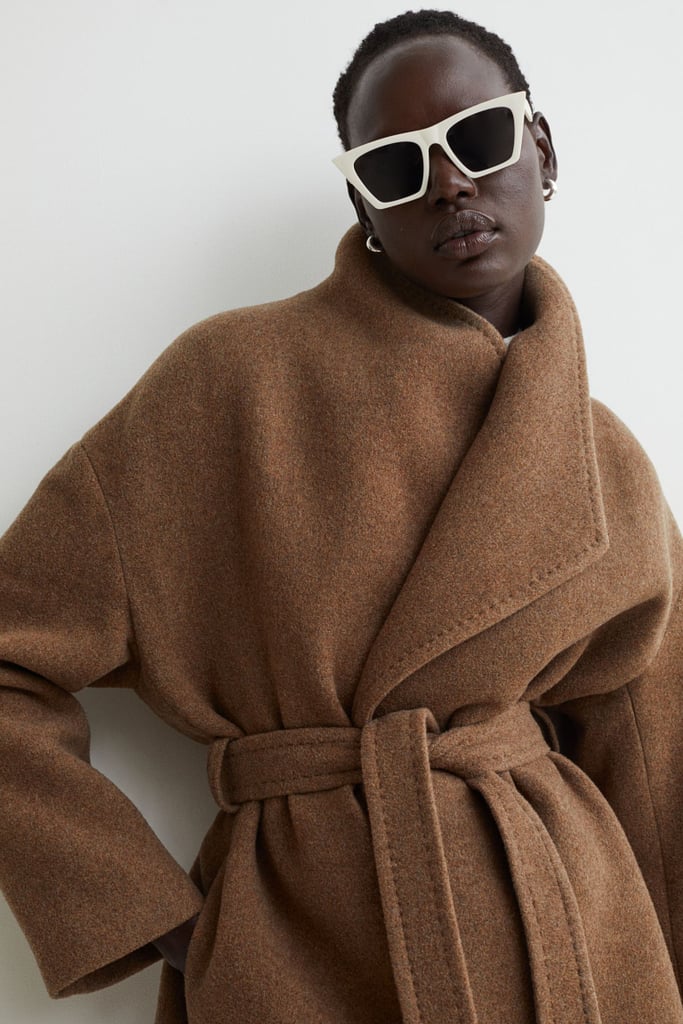 For a Drapey Silhouette: Wool-blend Coat