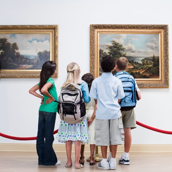 Kids Playing on Museum Art