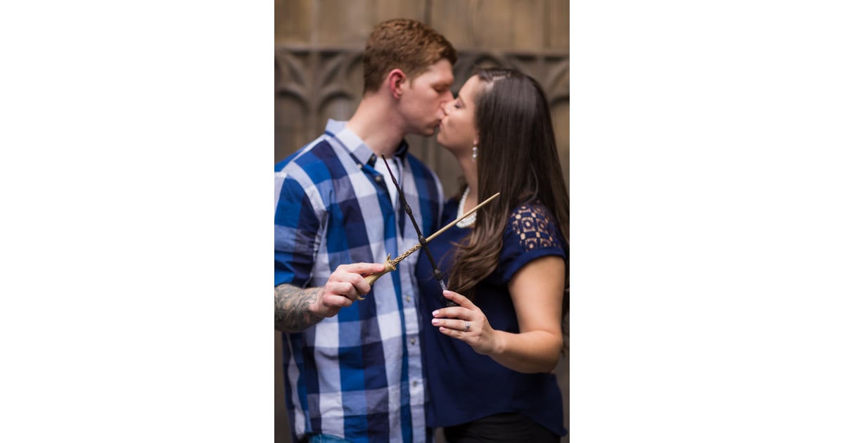 Engagement Photos At The Wizarding World Of Harry Potter Popsugar Love And Sex Photo 12