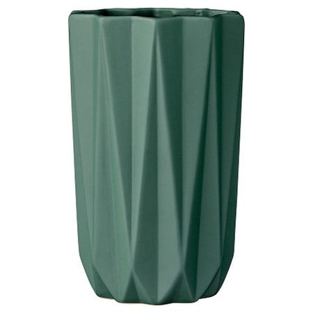 3R Studios Dark Green Ceramic Vase, 5" ($27)