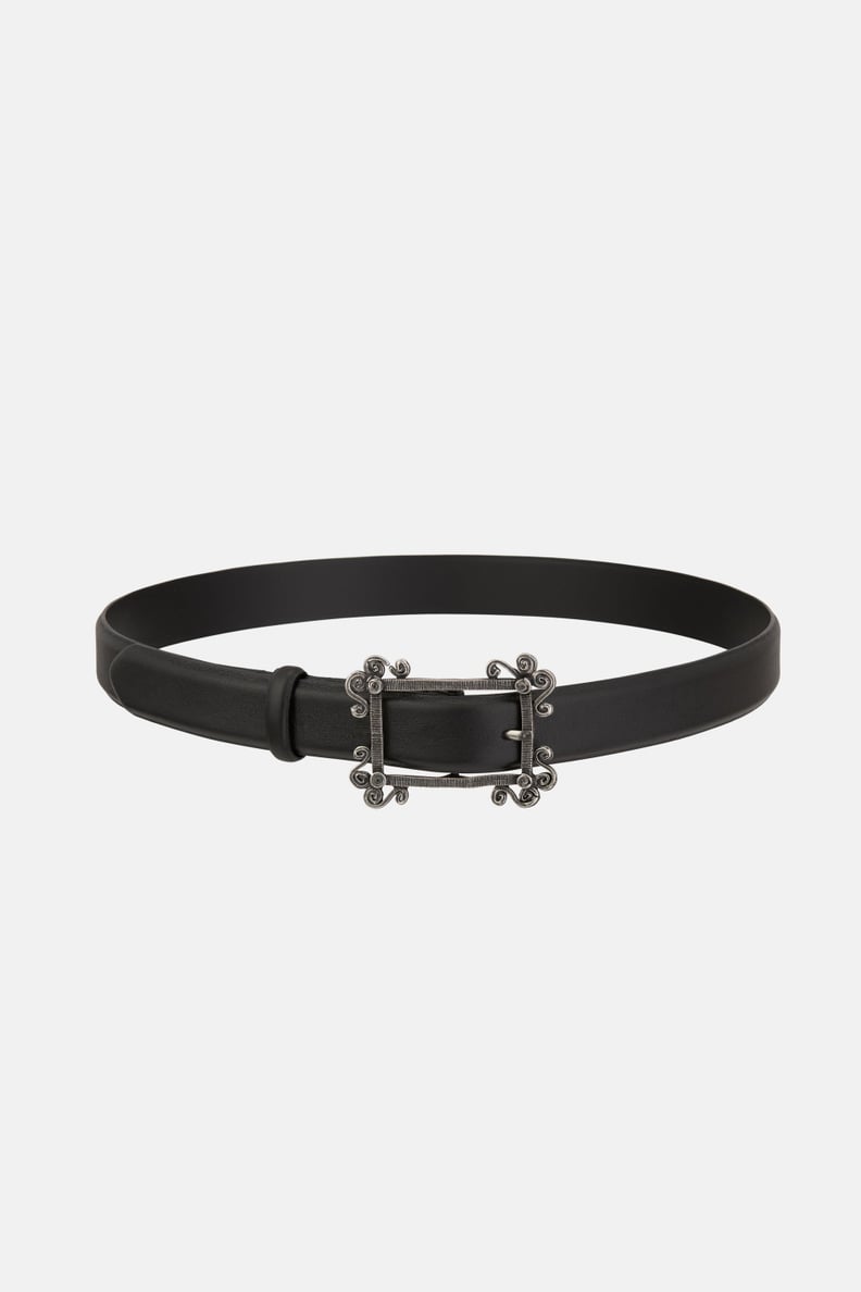 A Classic Belt: Zara Leaf Buckle Leather Belt Limited Edition