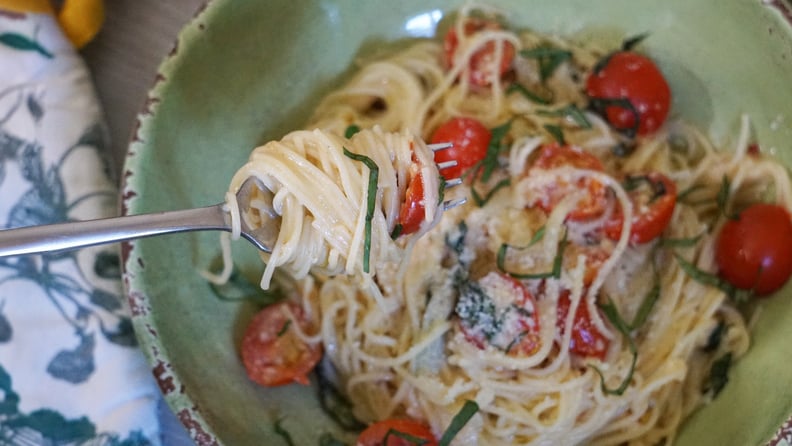 ina garten summer pasta recipe: finished bite