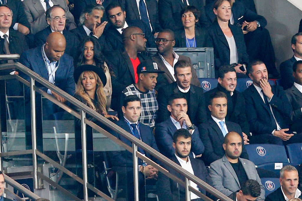 Beyonce, Jay Z, and David Beckham at a Soccer Game Together