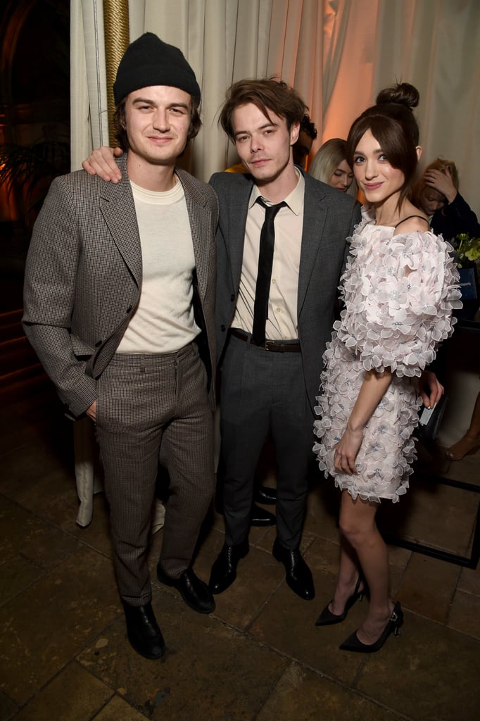 Joe Keery, Charlie Heaton, and Natalia Dyer at EW's 2020 SAG Awards Preparty