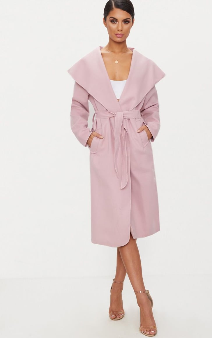 Pink waterfall coat top