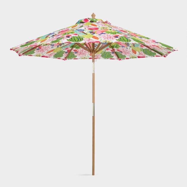 Multicolor Tropical Fruit Replacement Umbrella Canopy