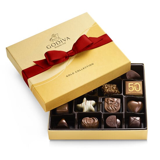 An Iconic Set: Godiva Assorted Chocolate Gold Gift Box