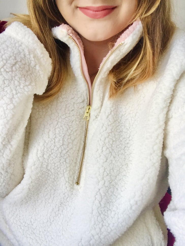 The Coziest Sherpa Pullover Sweatshirt | Editor Review 2020