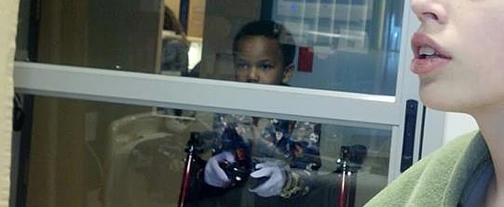 Boys Playing Video Games Through Glass