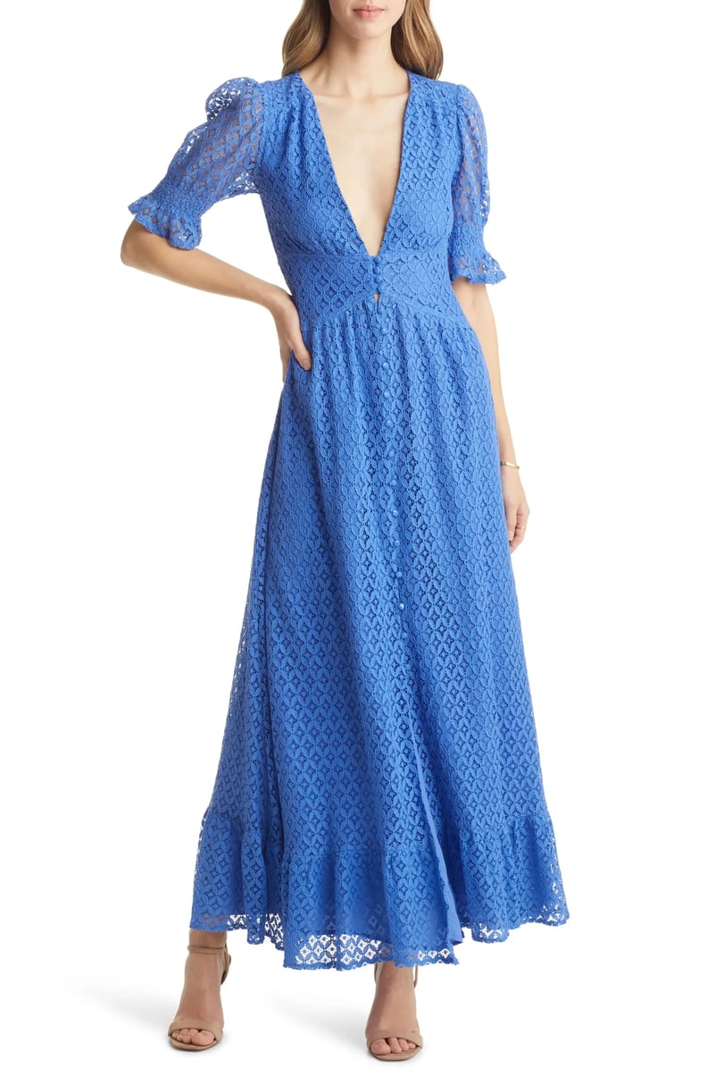 A Dress With Sleeves: Vici Collection Lace Puff Sleeve Maxi Dress
