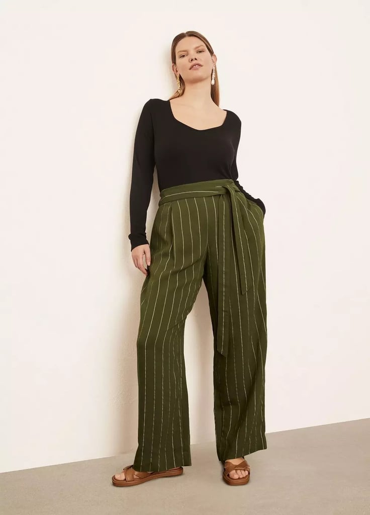 Vince Soft Stripe Belted Pull-On Pant