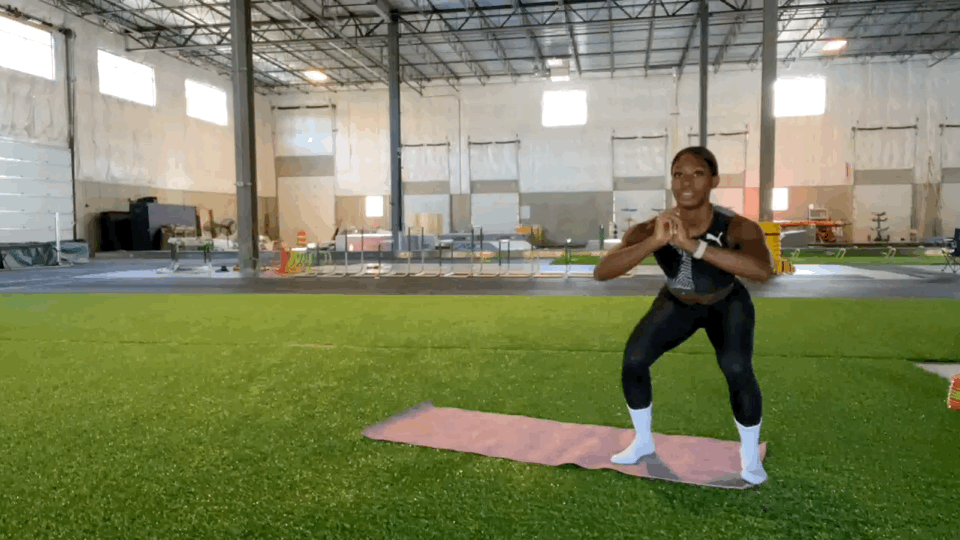 Circuit 3, Exercise 1: Lateral Squat Walk