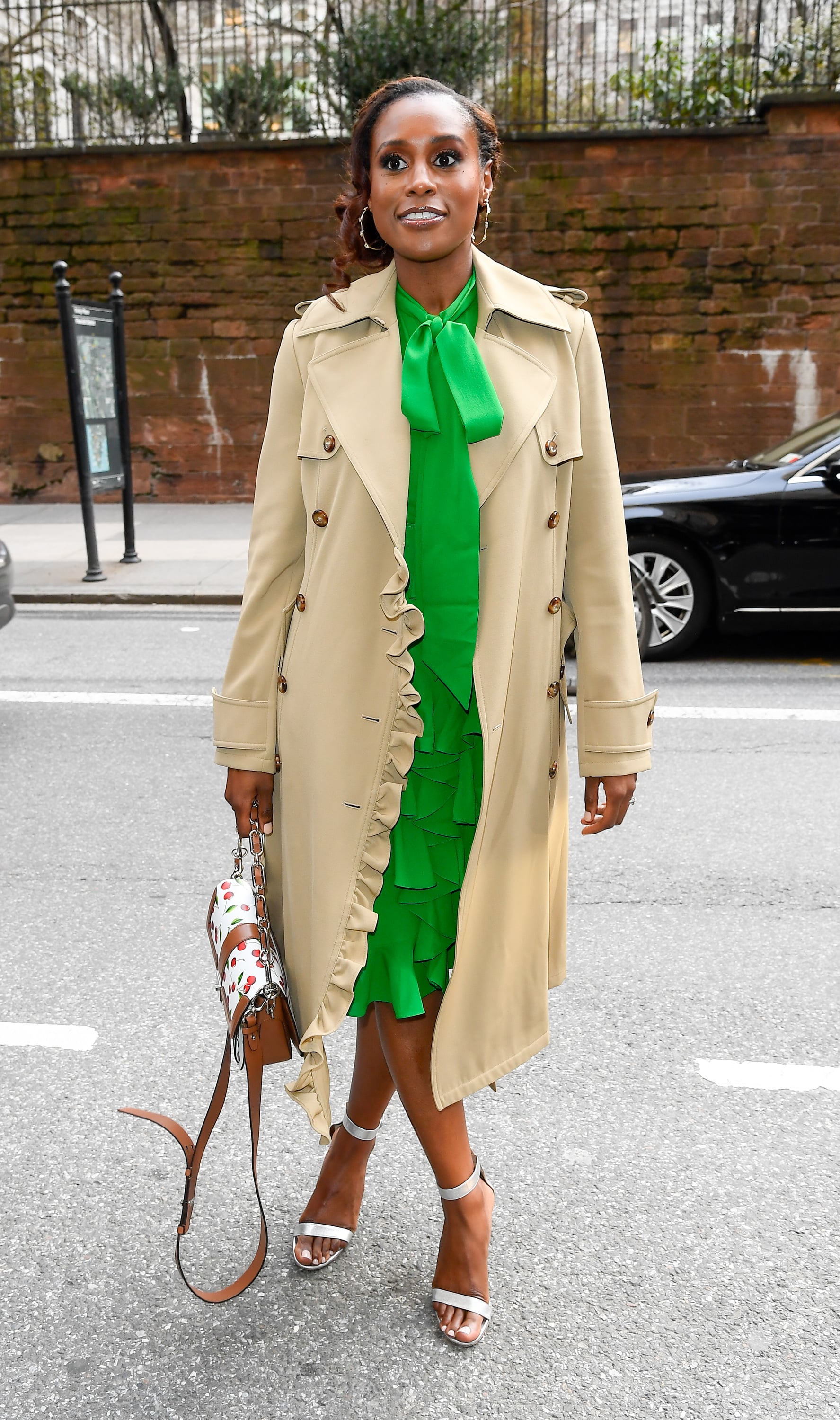 Michael kors green trench coat hotsell