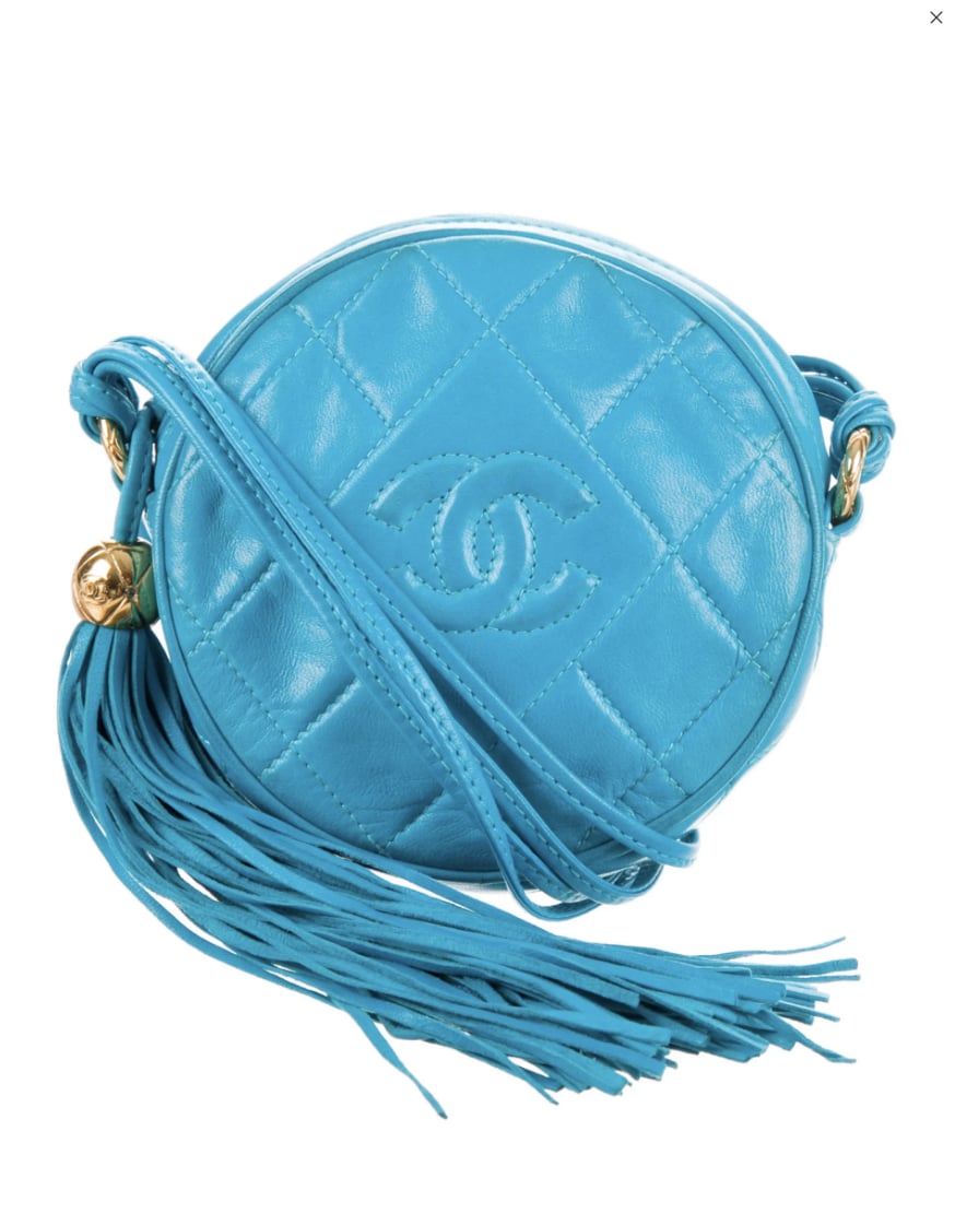 CHANEL PreOwned 1995 CC diamondquilted Round Vanity Bag  Farfetch