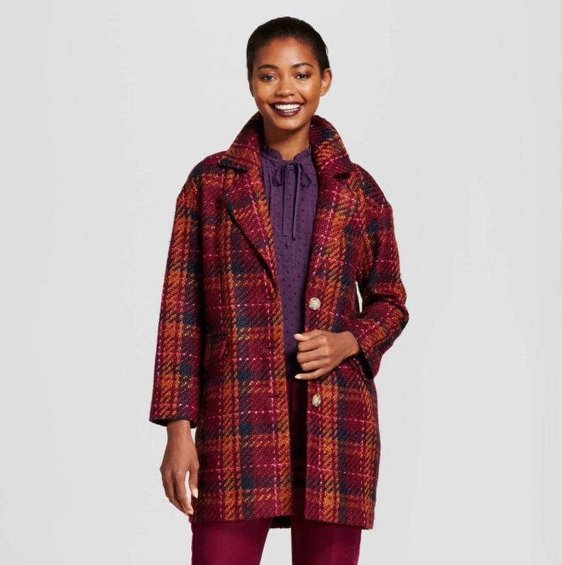 A New Day Plaid Top Coat