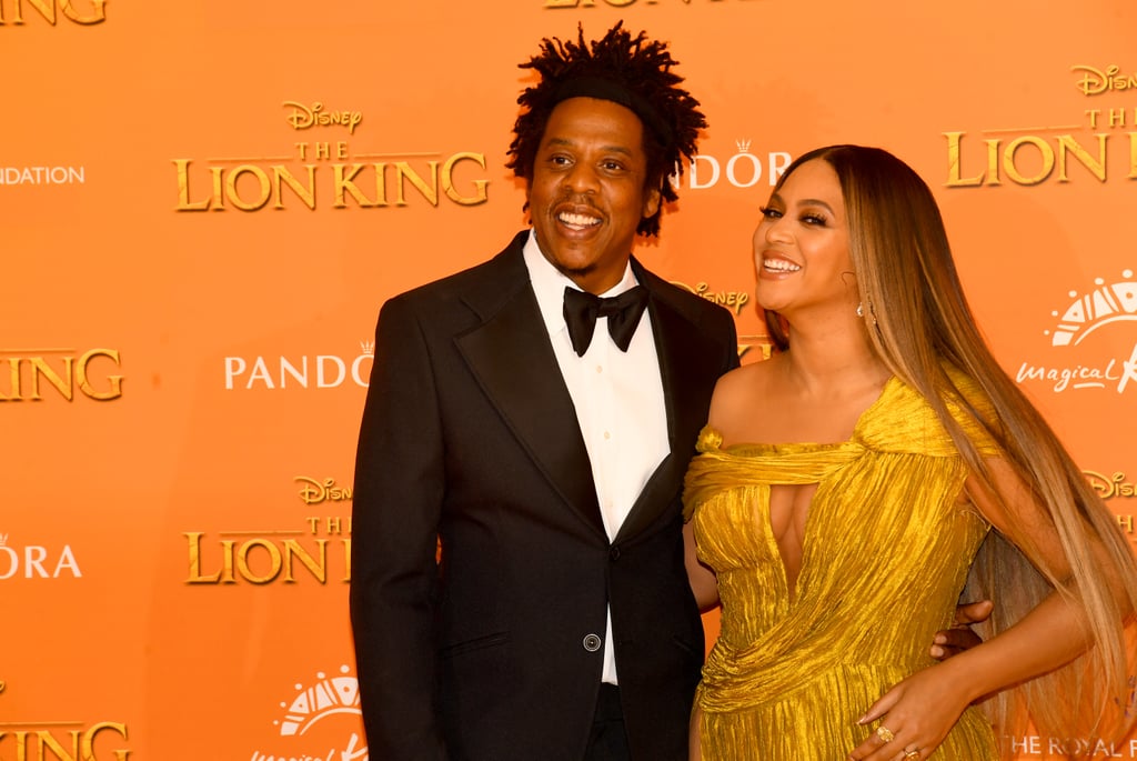 Pictured: JAY-Z and Beyoncé at The Lion King premiere in London.