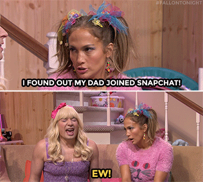 Your parents have joined to see what all the hoopla is about since you're ALWAYS on it.