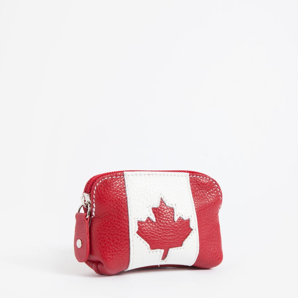 Canadian Flag Leather Pouch