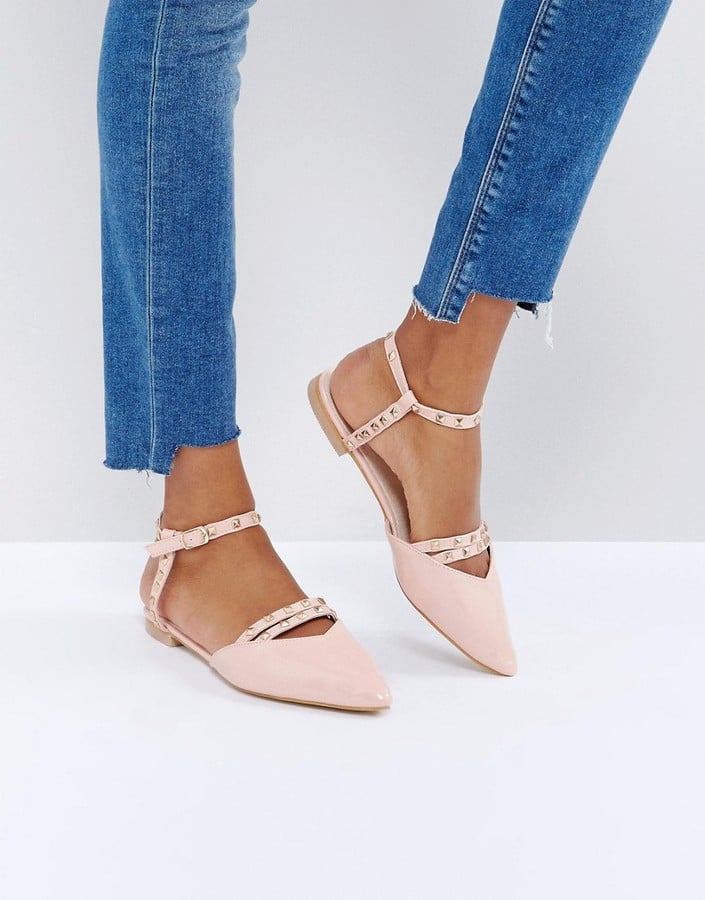 Glamorous Cut Out Point Flat Shoes