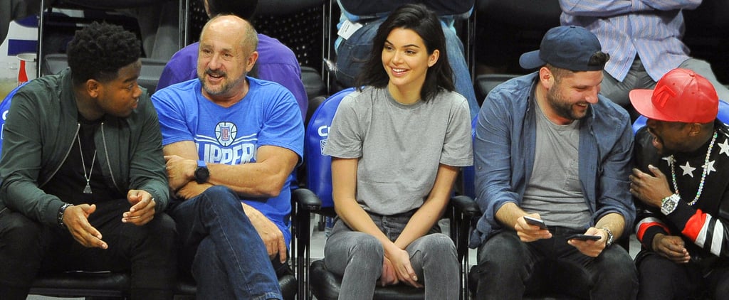 Kendall Jenner's Snakeskin Boots at Basketball Game