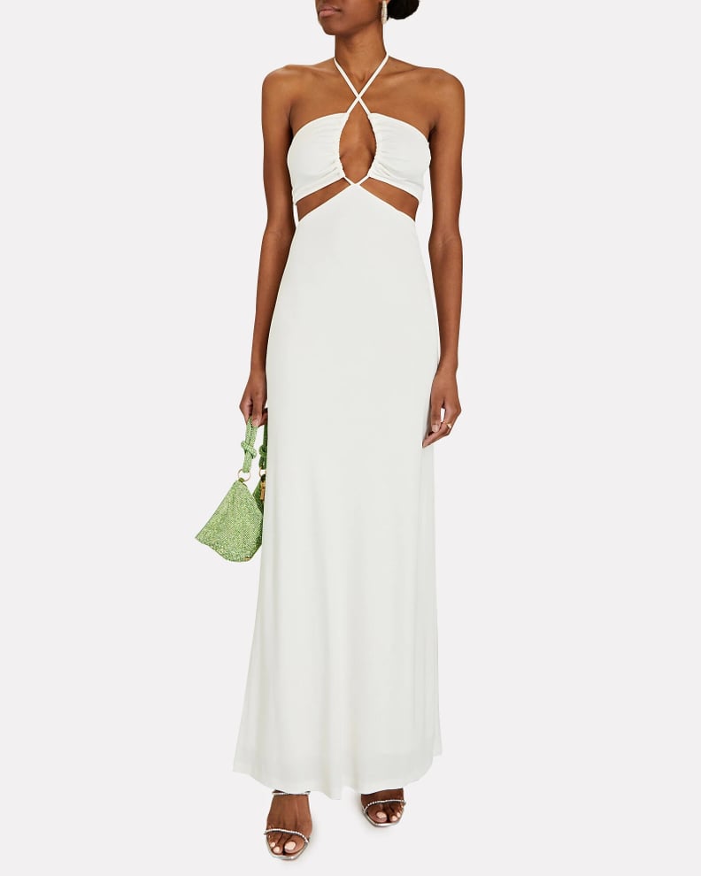 Zeynep Arcay Cut-Out Jersey Halter Maxi Dress